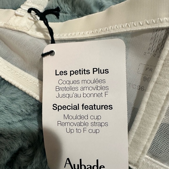 AUBADE Pour Toujours Cream Bra NWT 34F Color Opal - Picture 7 of 8
